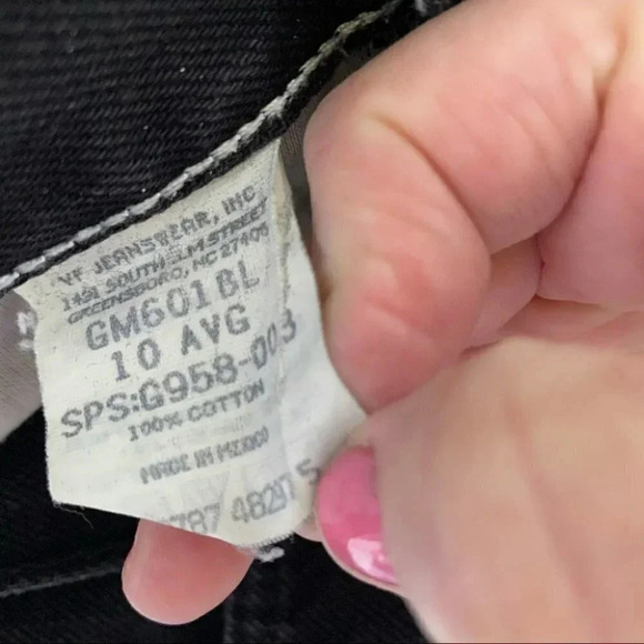 Vintage Gitano 10 average black raw hem Mom‎ jeans - Picture 7 of 8